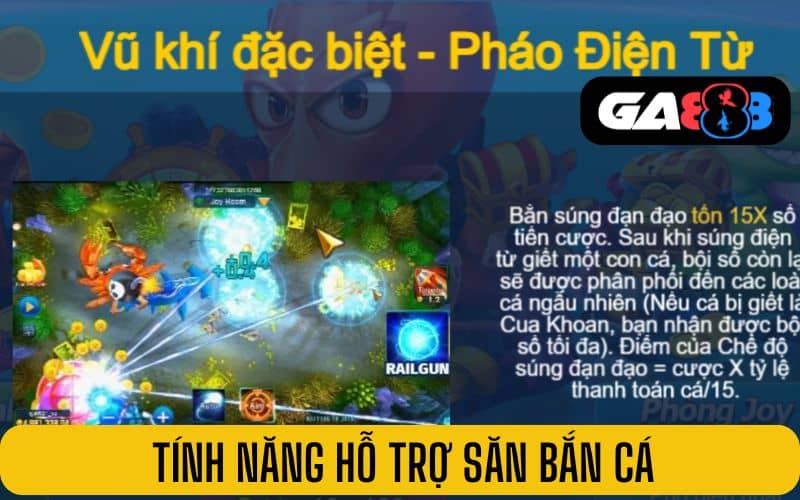 Các tính năng hỗ trợ người chơi khi săn bắn cá