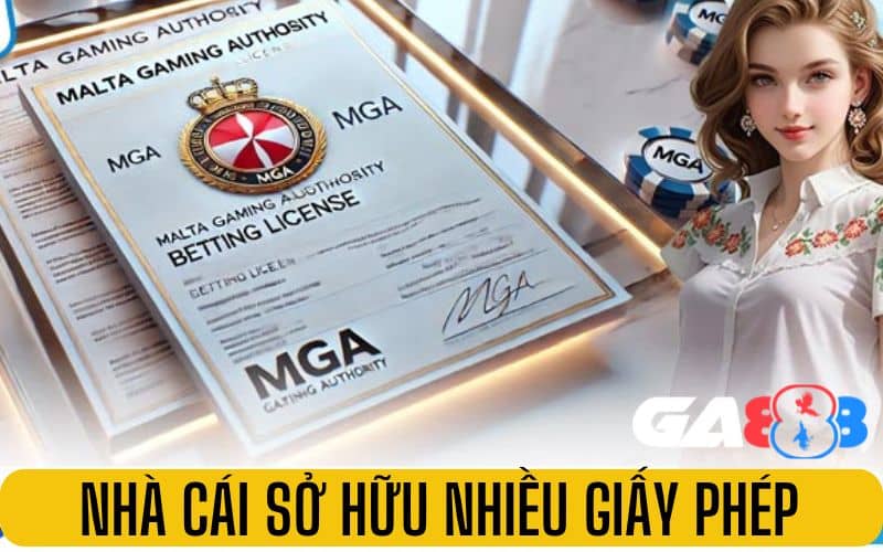 Nhà cái sở hữu nhiều giấy phép hoạt động