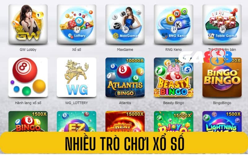 Nhiều trò chơi xổ số có tỷ lệ thưởng cao