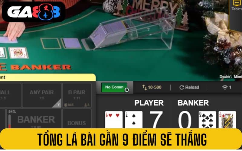 Trong baccarat online tổng lá bài gần 9 điểm sẽ chiến thắng